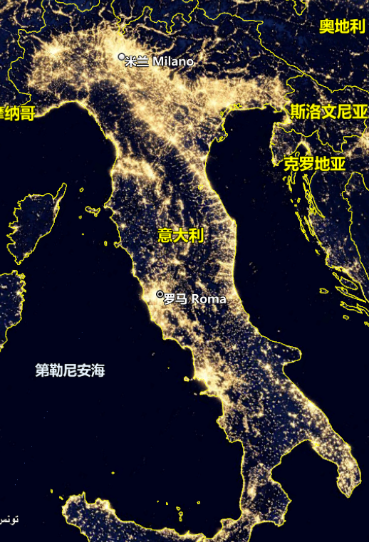 地球灯光看欧洲，越往东越暗，比利时、意大利为何会这么亮？790 / 作者:123457848 / 帖子ID:128929